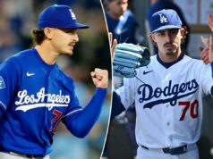 O domínio de Justin Wrobleski como titular dos Dodgers torna difícil imaginar o retorno ao bullpen Justin Wrobleski em um uniforme azul do Los Angeles Dodgers com o punho levantado.