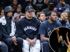 O enigma de Michael Porter Jr. que os Nets enfrentam neste verão enquanto a reconstrução continua O pivô do Nets, Nic Claxton (esquerda), Michael Porter Jr. (c.) e Day'ron Sharpe assistem durante o segundo tempo contra o Atlanta Hawks no Barclays Center, sexta-feira, 3 de abril de 2026, no Brooklyn, NY.