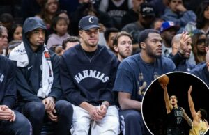 O enigma de Michael Porter Jr. que os Nets enfrentam neste verão enquanto a reconstrução continua O pivô do Nets, Nic Claxton (esquerda), Michael Porter Jr. (c.) e Day'ron Sharpe assistem durante o segundo tempo contra o Atlanta Hawks no Barclays Center, sexta-feira, 3 de abril de 2026, no Brooklyn, NY.