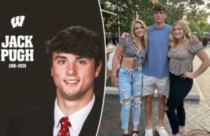 O ex-jogador de futebol de Wisconsin Jack Pugh morreu, anos depois de abandonar o esporte O ex-tight end do Wisconsin Badgers, Jack Pugh, com duas mulheres.