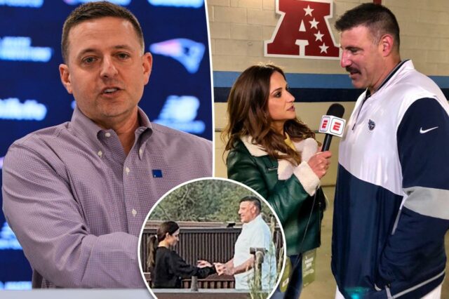 O executivo do Patriots revela o que o técnico da NFL Mike Vrabel tem feito desde as fotos de Dianna Russini
