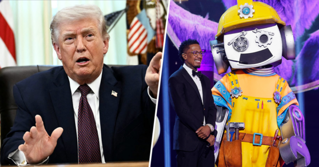 "O final de 'The Masked Singer' fará uma pausa no meio do show para o discurso presidencial de Trump" . Que horas voltará?
