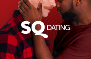 O lendário site de cruzeiros Squirt acaba de lançar um aplicativo Logotipo do Squirt em capturas de tela do aplicativo SQ Dating.