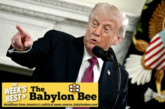O melhor da Babylon Bee: Trump prende homem por não dar atenção a este assunto
