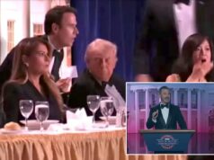 O mentalista Oz Pearlman não aparecerá no ‘Jimmy Kimmel Live!’ após tiroteio WHCD, piada de ‘viúva’ de Melania Trump A primeira-dama Melania Trump e o presidente Donald Trump reagem a relatos de tiros disparados no jantar anual dos correspondentes da Casa Branca no Washington Hilton, sábado, 25 de março de 2026, em Washington.