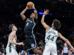 O plano de tanque do Nets corre mais perigo depois de derrotar o Bucks pela segunda vitória consecutiva EJ Liddell, que marcou 21 pontos, a melhor marca do jogo, chutou AJ Green (20) e Andre Jackson Jr. (44) durante a vitória do Nets por 96-90 sobre o Bucks em 7 de abril de 2026 no Barclays Center.