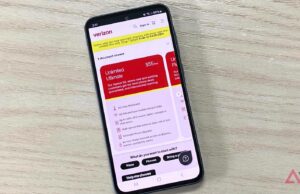 O plano ilimitado de 4 linhas de US $ 100 da Verizon visa reduzir sua conta telefônica Teste de velocidade visível em pequena cidade fora da loja 4G LTE