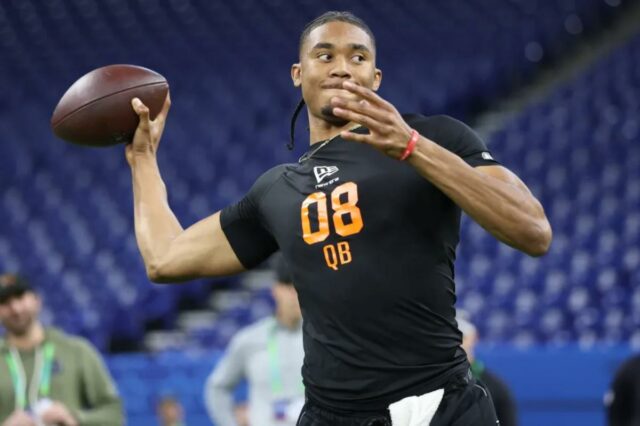 O quarterback do Arkansas, Taylen Green, que ainda está no conselho, pode ser uma opção para os Jets com uma de suas escolhas na quarta rodada. 