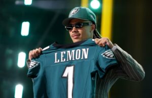 O que saber sobre o novato Makai Lemon dos Eagles após chamada viral perdida GettyImages-2272852485 Limão Makai