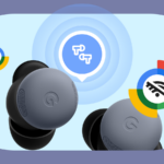 Um fone de ouvido com um aviso próximo dizendo que o outro está faltando.