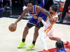 OG Anunoby teve uma grande noite fora do radar nas principais vitórias do Knicks no Jogo 4 OG Anunoby recua Gabe Vincent durante a vitória dos Knicks por 114-98 no jogo 4 sobre os Hawks em 25 de abril de 2026 em Atlanta.