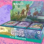 The Magic: The Gathering Lorwyn Eclipsed - Jogue Booster Box em um fundo branco