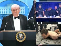 Oficial baleado em jantar de correspondentes na Casa Branca está “indo muito bem”, diz Trump Oficial baleado em jantar de correspondentes na Casa Branca está “indo muito bem”, diz Trump