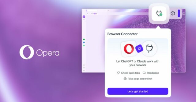 Opera estende a funcionalidade do Browser Connector para Opera One e Opera GX

