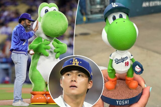 Os bobbleheads Yoshinobu Yamamoto 'Yoshi' alcançam preços exorbitantes no mercado de revenda
