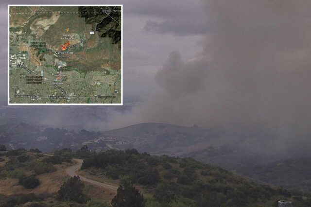 Os combustíveis eólicos provocam incêndios em OC, fechando estradas e forçando avisos de evacuação
