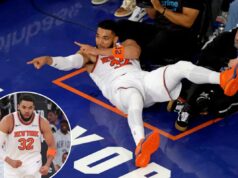 Os fãs dos Knicks foram presenteados com a experiência completa do KAT em toda a sua violência – e glória Os fãs dos Knicks foram presenteados com a experiência completa do KAT em toda a sua violência – e glória