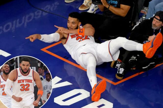 Os fãs dos Knicks foram presenteados com a experiência completa do KAT em toda a sua violência – e glória
