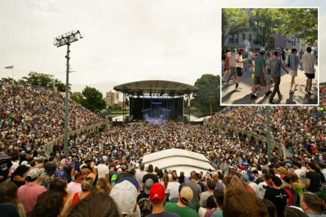 Atmosphere as GOOSE se apresenta no Forest Hills Stadium em 29 de junho de 2024 em Queens, Nova York. 