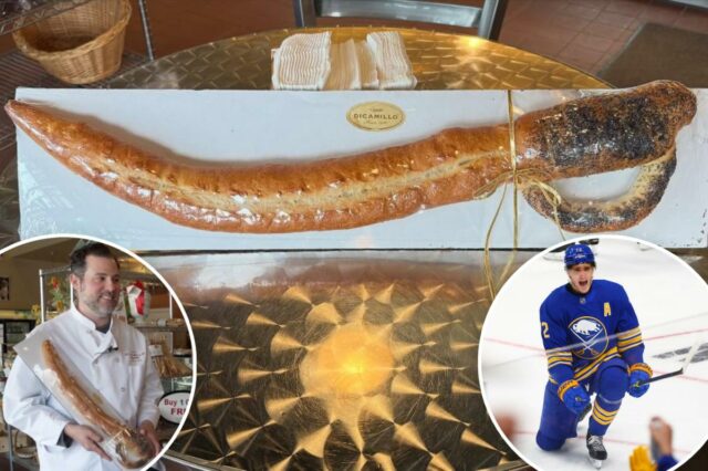 Padaria assada com pão Buffalo Sabres proibido para menores nos playoffs da Stanley Cup
