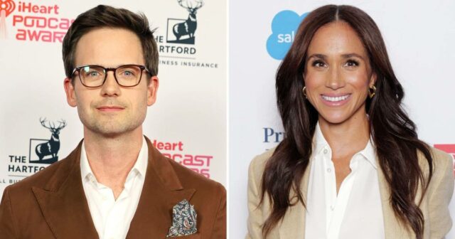 Patrick J. Adams finalmente recebe 'Suits' Costar Meghan Markle's Jam Meghan Markle e Patrick J Adams doce amizade