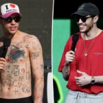 Pete Davidson estreia nova tatuagem especial no rosto em meio a um doloroso processo de remoção de tinta