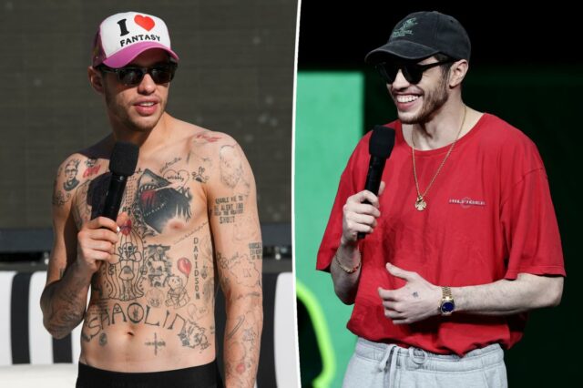 Pete Davidson estreia nova tatuagem especial no rosto em meio a um doloroso processo de remoção de tinta
