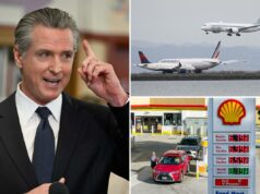 Plano de combustível de aviação ‘verde’ acordado por Gavin Newsom pode aumentar novamente os preços do gás na Califórnia Plano de combustível de aviação 'verde' acordado por Gavin Newsom pode aumentar novamente os preços do gás na Califórnia