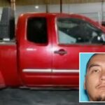 Refugio Aldama Jr., desaparecido, em foto na cabeça contra fundo azul.