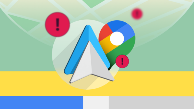 Mostrando o Google Maps e o YouTube Music tocando no Android Auto