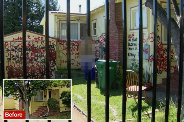 Por que uma casa adorável foi coberta por grafites enigmáticos – enquanto os vizinhos falam
