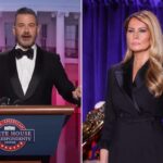 Melania Trump no jantar dos correspondentes na Casa Branca.