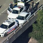 A perseguição terminou em uma das rodovias mais movimentadas de Sydney.