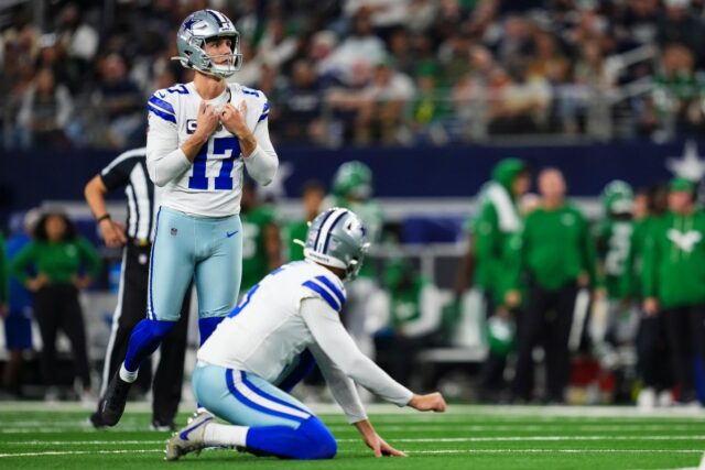 Dallas Cowboys kicker Brandon Aubrey