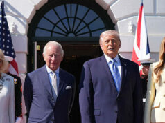 Presidente Trump e primeira-dama dão as boas-vindas à realeza na Casa Branca Presidente Trump e primeira-dama dão as boas-vindas à realeza na Casa Branca