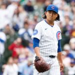 O arremessador do Philadelphia Phillies, Jesús Luzardo, segue em campo.