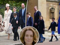 Príncipe William, Kate Middleton e crianças comparecem ao culto de Páscoa pela primeira vez desde a batalha da princesa contra o câncer Príncipe William, Kate Middleton e crianças comparecem ao culto de Páscoa pela primeira vez desde a batalha da princesa contra o câncer