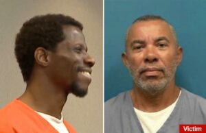 Prisioneiro da Flórida ri ao descobrir o destino do cruel esfaqueamento de colega de cela no cérebro com uma caneta: ‘Deus tenha piedade de sua alma’ Marcus Terry rindo e sorrindo em seu macacão laranja.