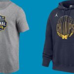 Camiseta dos campeões nacionais de basquete masculino de Michigan