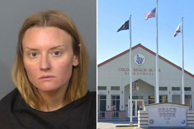 Mugshot de Kirsten Rose, ex-professora de matemática da Cocoa Beach Jr/Sr High School.