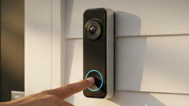 Proteja facilmente sua casa com esta campainha de vídeo sem Campainha de vídeo com bateria Wyze na porta