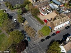 Pubs em cidade litorânea proíbem conselheiros de mudança climática por ‘matarem’ seus negócios depois que eles votaram pelo fim do estacionamento gratuito Os motoristas que estacionarem no estacionamento Park Road em Queenborough, na Ilha de Sheppey, Kent, serão cobrados por uma taxa de £ 1,60 por hora a partir de 1º de abril - apesar de anteriormente ser gratuito