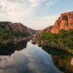 O Parque Nacional Kakadu é uma enorme reserva natural com biodiversidade no Território Norte da Austrália