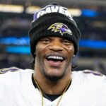 Lamar Jackson #8 of the Baltimore Ravens.