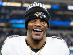 Ravens prevê obter complemento de Lamar Jackson no Draft de 2026 da NFL Lamar Jackson #8 of the Baltimore Ravens.