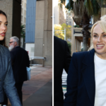 Rebel Wilson chega para prestar depoimento pelo terceiro dia consecutivo durante seu julgamento por difamação.