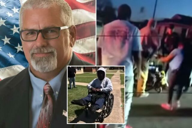 Recém-nomeado chefe de polícia do Arkansas renuncia após esbofetear homem Recém-nomeado chefe de polícia do Arkansas renuncia após esbofetear homem em cadeira de rodas em vídeo viral