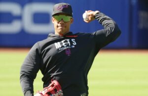 Reeling Mets não pode pressionar o retorno de Juan Soto: Carlos Mendoza Juan Soto, que deve retornar do IL na quarta-feira, joga antes do jogo Mets-Twins em 21 de abril de 2026.