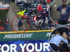 Repórter do Rays vem resgatar depois que homem arranca a bola de um jovem torcedor Repórter do Rays vem resgatar depois que homem arranca a bola de um jovem torcedor