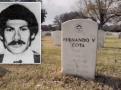 Restos mortais de suspeito de serial killer finalmente retirados do cemitério militar dos EUA Mugshot de Fernando V. Cota, um estuprador condenado e suposto serial killer.